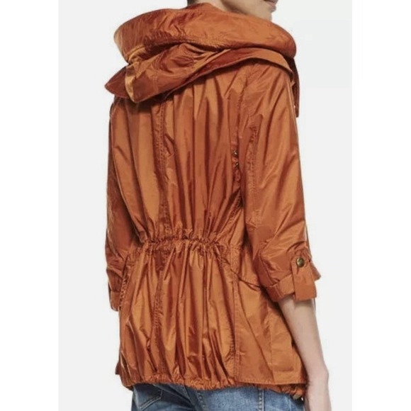 Women Burberry Brit Jacket Maidleight Hooded Roll Sleeve Size 2 - Picture 8 of 8